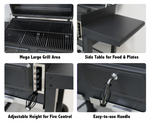 Mega Adjustable Height BBQ Barbecue Grill